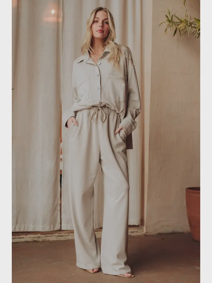 Lt grey/ Beige pants