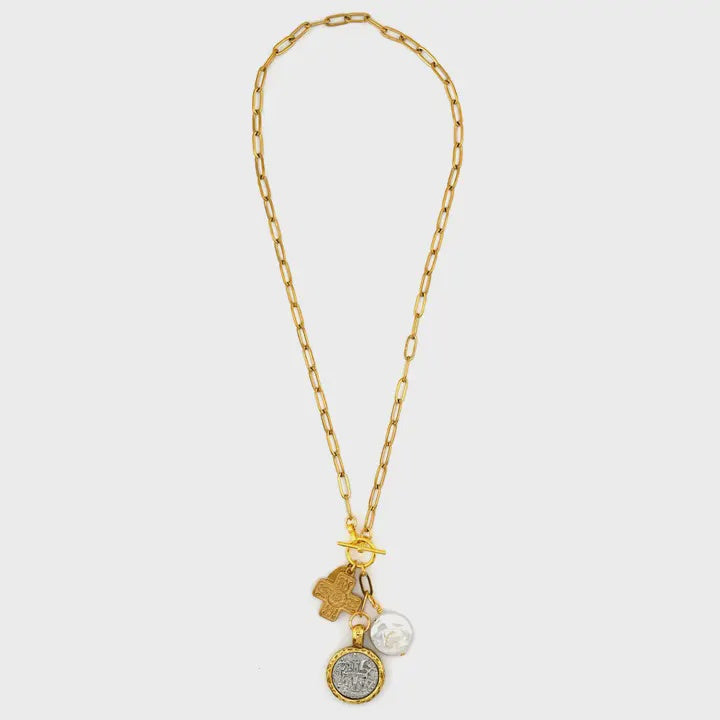 Sharona charm cluster gold