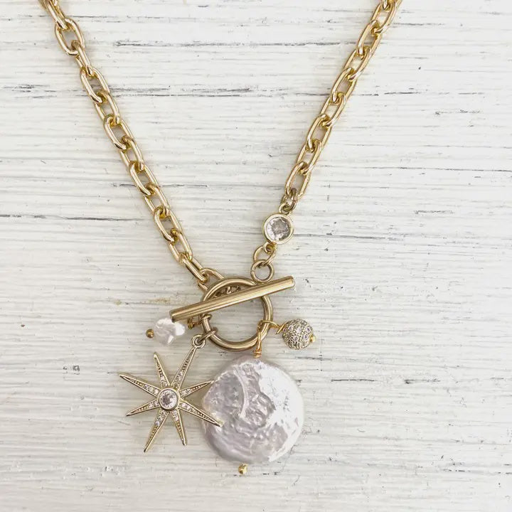 Fresh Water Pearl Star Gold
