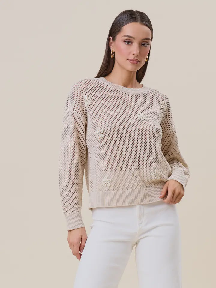 Shell flower Sweater