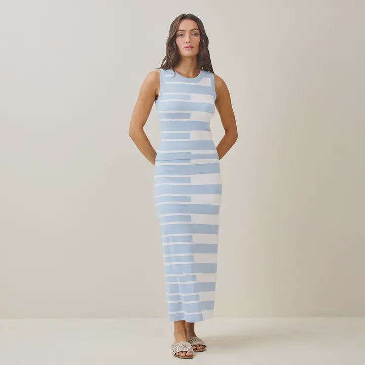 Colorblock  Knit Vest / skirt